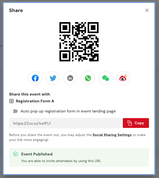 One-Click Registration
