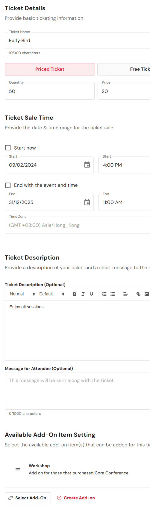 Sell Event Tickets