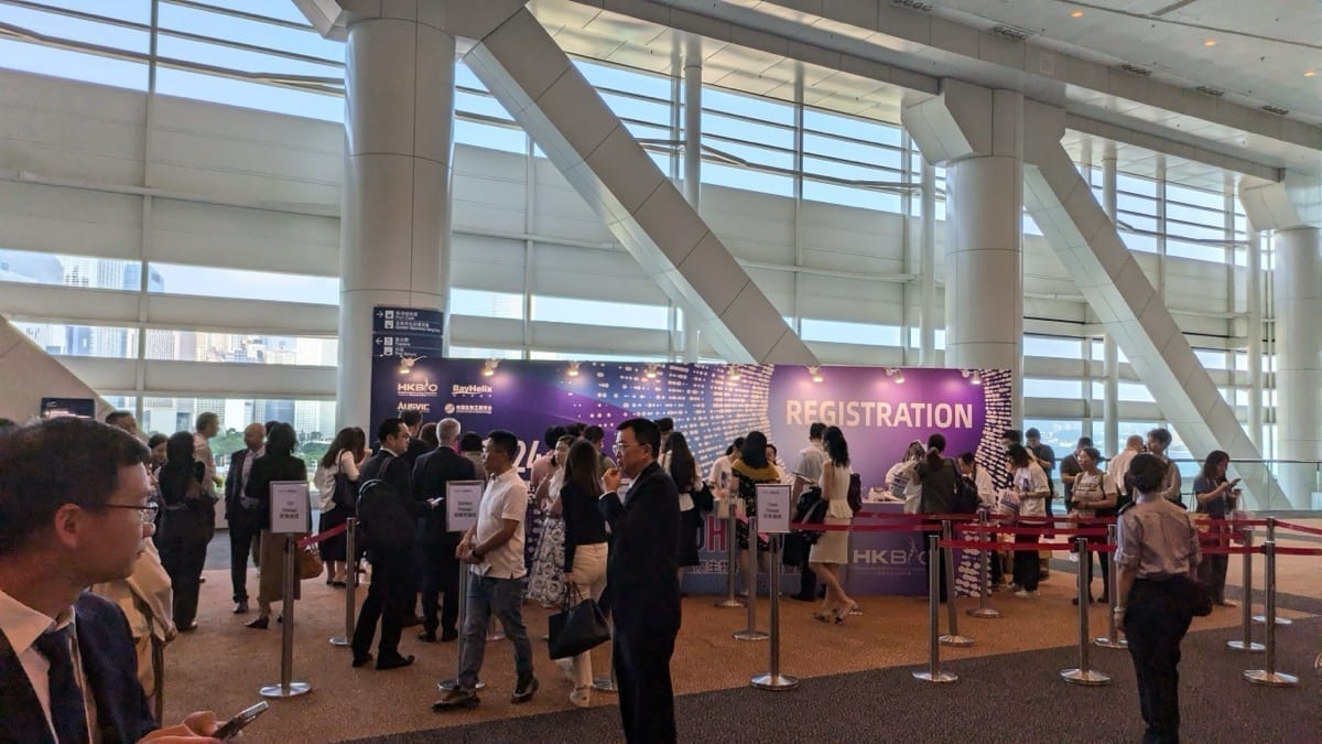 EventX check-in setup at BIOHK2024