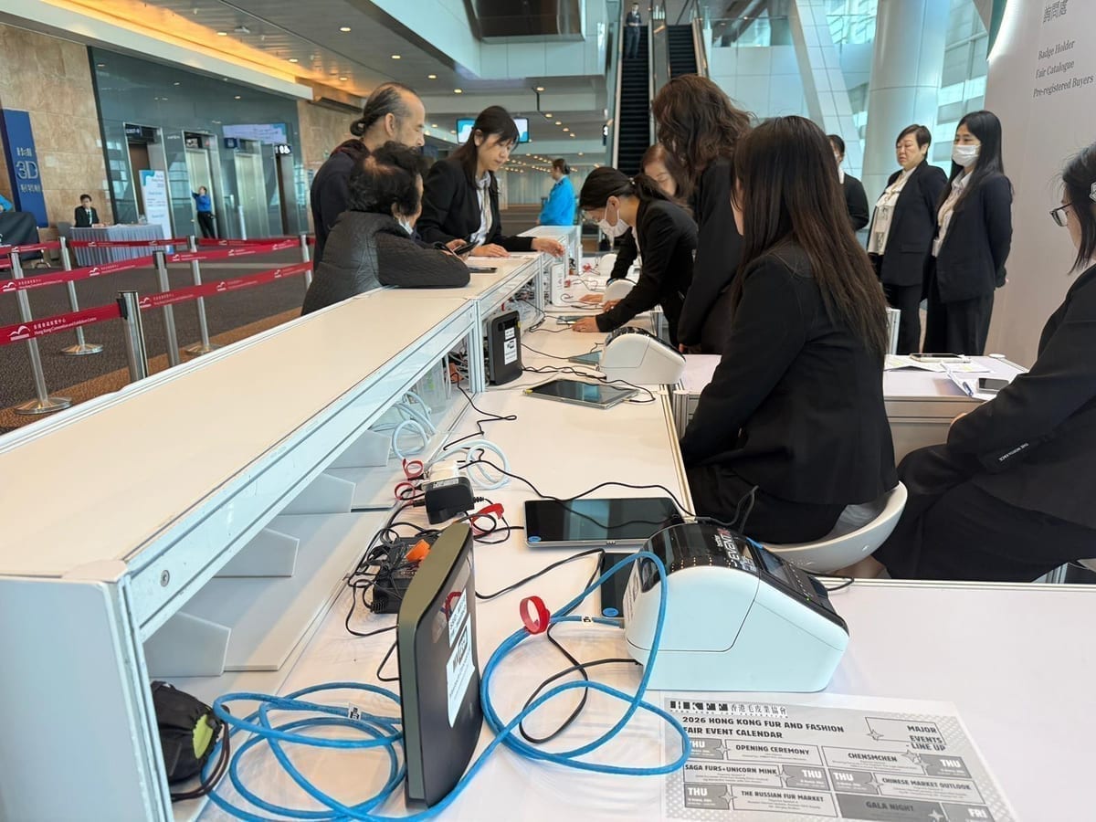 Attendees at HK International Fur Fair