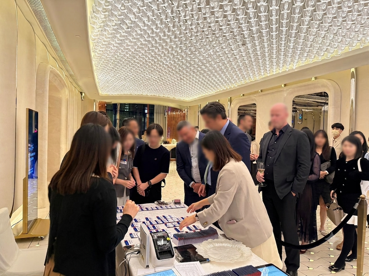 EventX check-in at Maples Group event